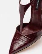 NINE WEST Обувки от еко кожа с ток стилето Бордо