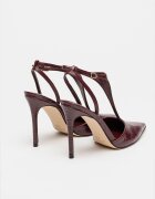NINE WEST Обувки от еко кожа с ток стилето Бордо