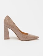 NINE WEST Обувки от еко кожа Tamant със змийска шарка Светло кафяво