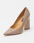 NINE WEST Обувки от еко кожа Tamant със змийска шарка Светло кафяво