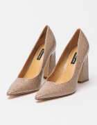 NINE WEST Обувки от еко кожа Tamant със змийска шарка Светло кафяво