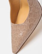NINE WEST Обувки от еко кожа Tamant със змийска шарка Светло кафяво