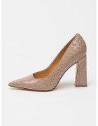 NINE WEST Обувки от еко кожа Tamant със змийска шарка - Светло кафяво