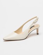 NINE WEST Обувки Yurri с отворена пета Мръснобял