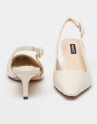 NINE WEST Обувки Yurri с отворена пета Мръснобял