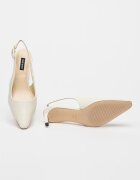 NINE WEST Обувки Yurri с отворена пета Мръснобял