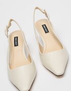 NINE WEST Обувки Yurri с отворена пета Мръснобял