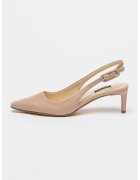 NINE WEST Обувки Yurri с отворена пета - Светло бежово