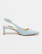NINE WEST Обувки Yurri с отворена пета Светлосин