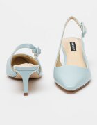 NINE WEST Обувки Yurri с отворена пета Светлосин