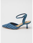 NINE WEST Остри обувки Rossa с каишка с тока - Тъмносин