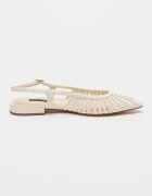NINE WEST Пантофки Duria с отворена пета Слонова кост