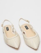 NINE WEST Пантофки Duria с отворена пета Слонова кост