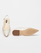 NINE WEST Пантофки Duria с отворена пета Слонова кост