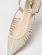 NINE WEST Пантофки Duria с отворена пета Слонова кост