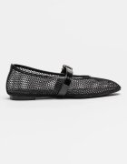 NINE WEST Пантофки Enaya Mary-Jane Черен