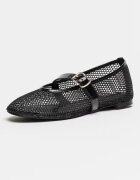 NINE WEST Пантофки Enaya Mary-Jane Черен