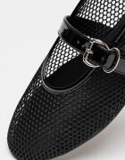 NINE WEST Пантофки Enaya Mary-Jane Черен