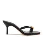 NINE WEST Сабо Ernise с висок ток и метален детайл - Черен