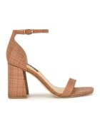 NINE WEST Сандали Ilea с масивен ток - Камел