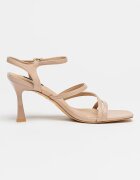NINE WEST Сандали Indora от еко кожа Тъмнобежово