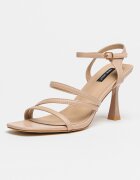 NINE WEST Сандали Indora от еко кожа Тъмнобежово