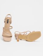 NINE WEST Сандали Indora от еко кожа Тъмнобежово