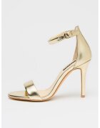 NINE WEST Сандали от еко кожа Issie с висок ток - Златист