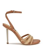 NINE WEST Сандали Reen с апликации - Светлокафяв