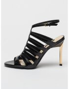 NINE WEST Сандали Saleen с каишка с тока - Черен