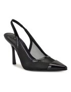NINE WEST Заострени обувки Jermain от лачена кожа с ток Черен