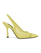 NINE WEST Заострени обувки Jermain от лачена кожа с ток - Шам фъстък зелено