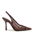 NINE WEST Заострени обувки Jermain от лачена кожа с ток - Земен