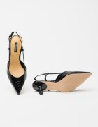 NINE WEST Заострени обувки Rhonda с гола пета Черен