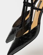 NINE WEST Заострени обувки Rhonda с гола пета Черен