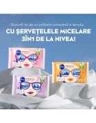 Nivea кърпички за премахване на грим 25 бр Сух/Мазна/Смесени/С несъвършенства/Чувствителна/Зряла/Нормална