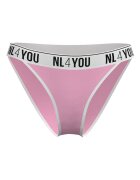 NL4YOU Бикини с памук с лого на талията Пастелнорозов