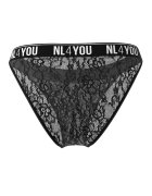 NL4YOU Бикини тип бразилиана с лого Черен