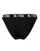 NL4YOU Бразилиана Black Tulled с лого Черен