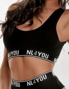 NL4YOU Бюстие All Black с гол гръб Черен