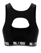NL4YOU Бюстие All Black с гол гръб Черен