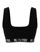 NL4YOU Бюстие с мрежести зони Черен