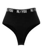 NL4YOU Слипове с висока талия и лого Черен