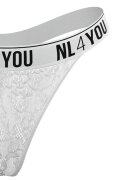 NL4YOU Танга с лого Бял/Черен