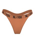 NL4YOU Танга с лого Черен/Персийски портокал