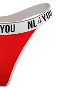 NL4YOU Танга с лого Червен/Бял