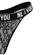 NL4YOU Танга с лого на талията Черен