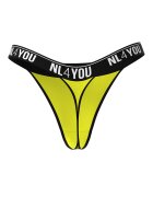 NL4YOU Танга с памук с лого Черен/Жълт