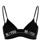 NL4YOU Триъгълно бюстие с подплънки Бял/Черен