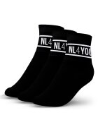 NL4YOU Унисекс къси чорапи - 3 чифта Черен